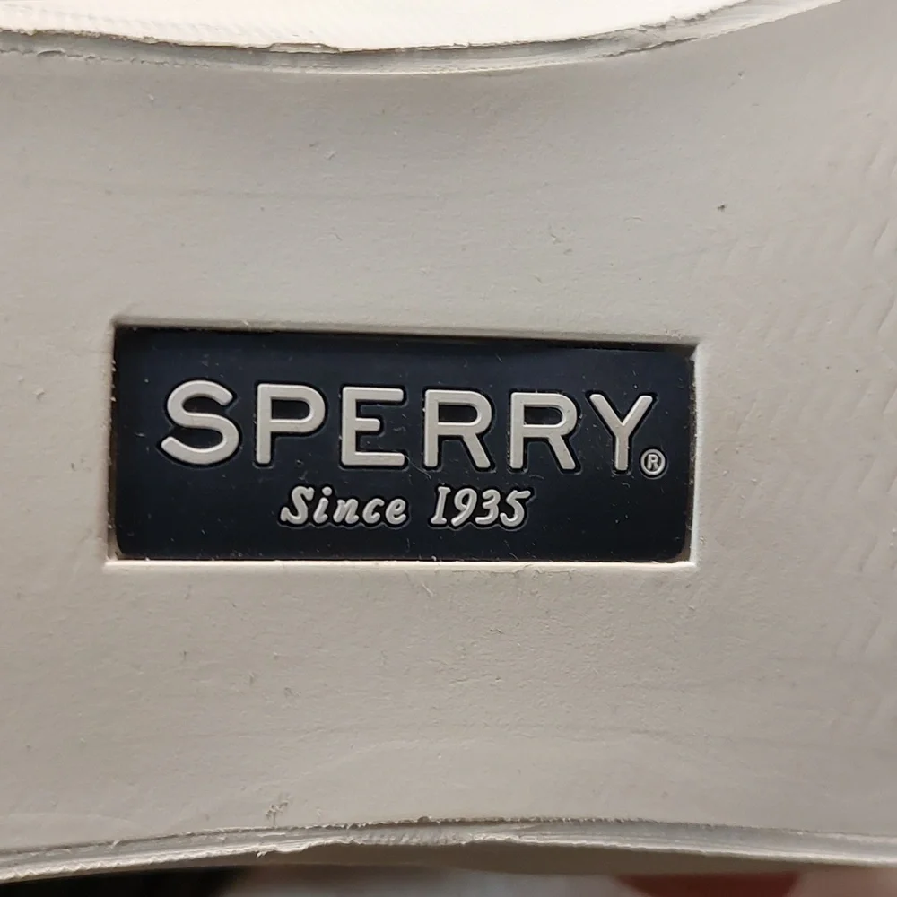 Sperry seaside top-sider 8 M quilted suede leather champagne shoes. NWOT in box. - Picture 6 of 8